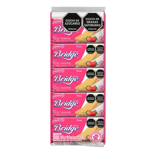Galleta Bridge Fresa x 10unds